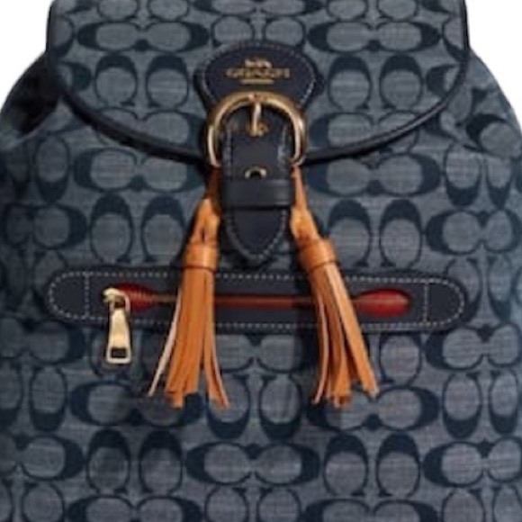 Coach Kleo Backpack in Signature Chambray - Picture 5 of 5